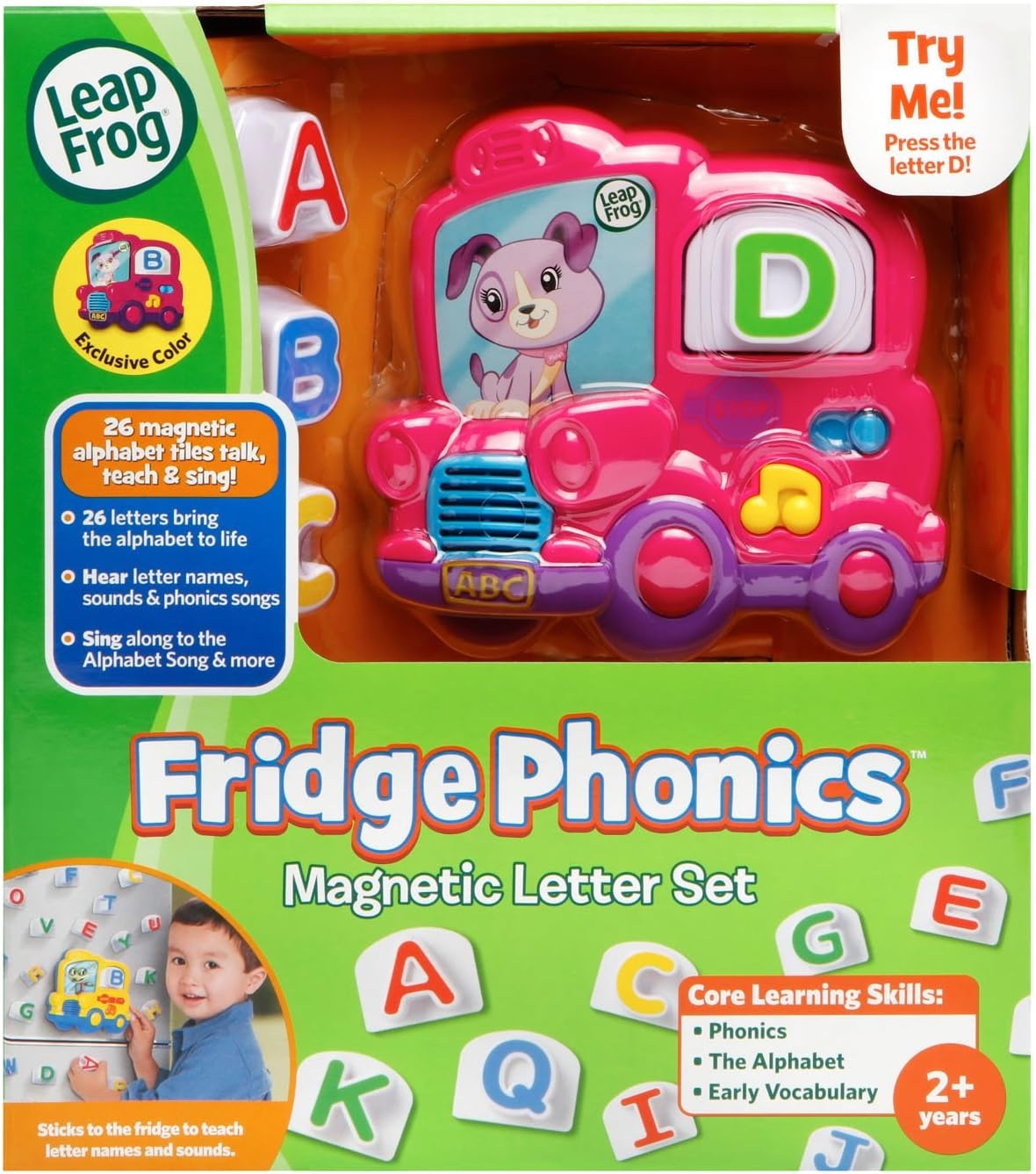 image:imageLeapFrog Fridge Phonics Magnetic Letter Set YellowPink