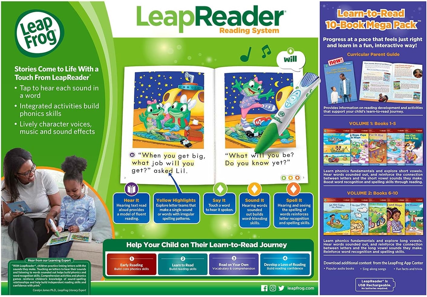 image:imageLeapFrog LeapReader System Learn to Read 10 Book BundleMega Bundle
