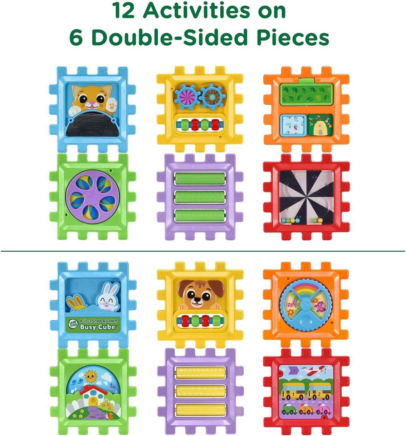 image:imageLeapFrog 6in1 Snap and Learn Busy Cube Motor Skills Baby Toy