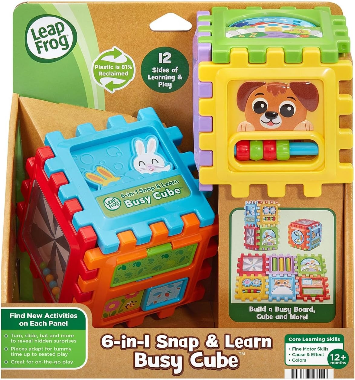 image:imageLeapFrog 6in1 Snap and Learn Busy Cube Motor Skills Baby Toy