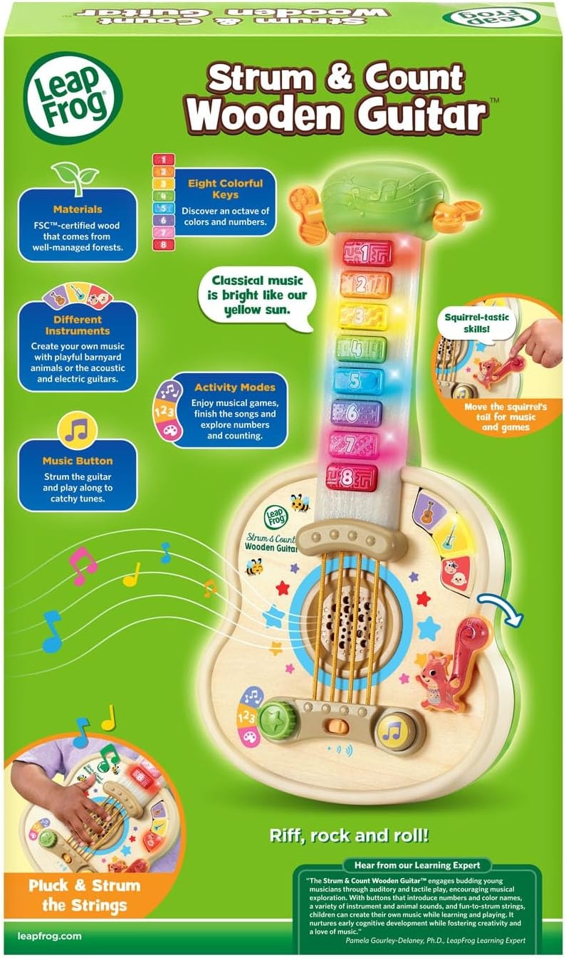 image:imageLeapFrog Strum and Count Wooden Guitar Musical Toddler Toy