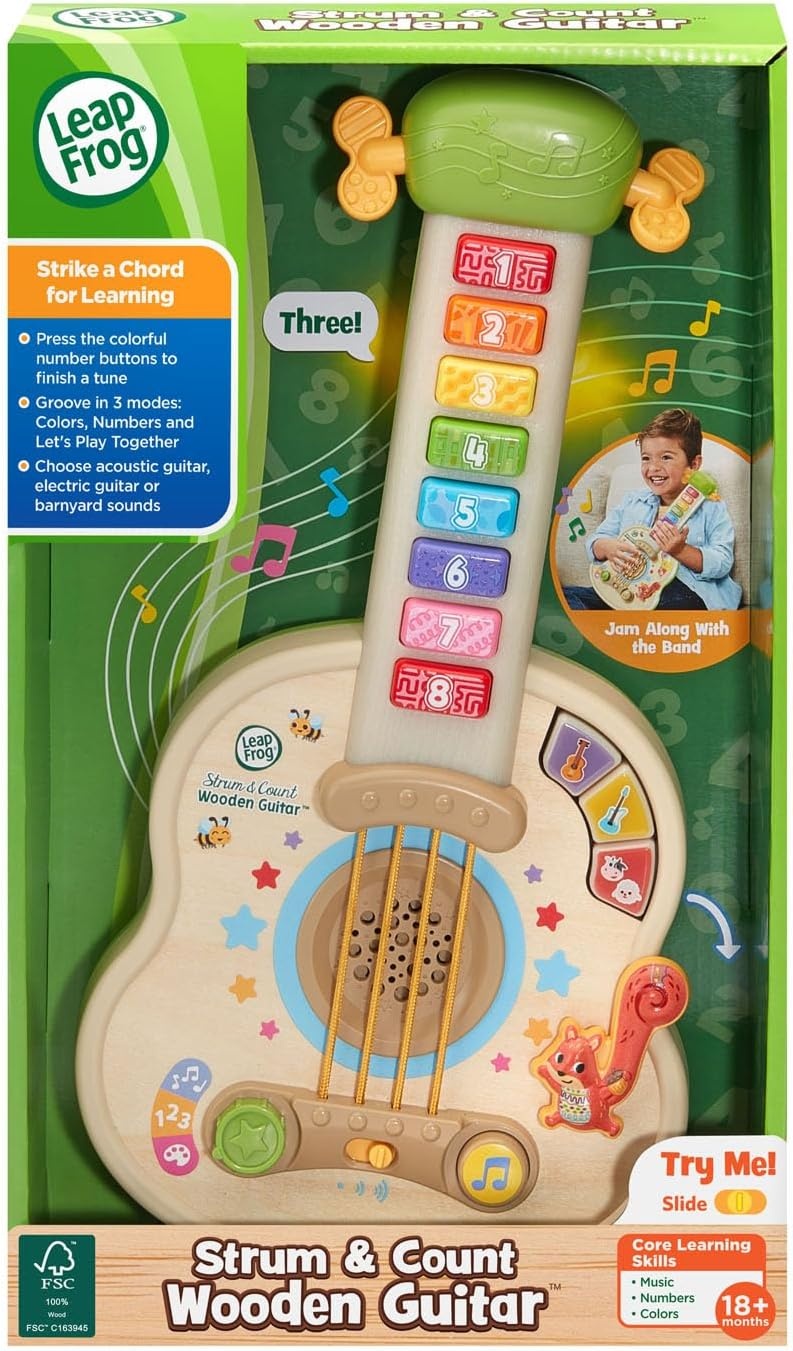 image:imageLeapFrog Strum and Count Wooden Guitar Musical Toddler Toy