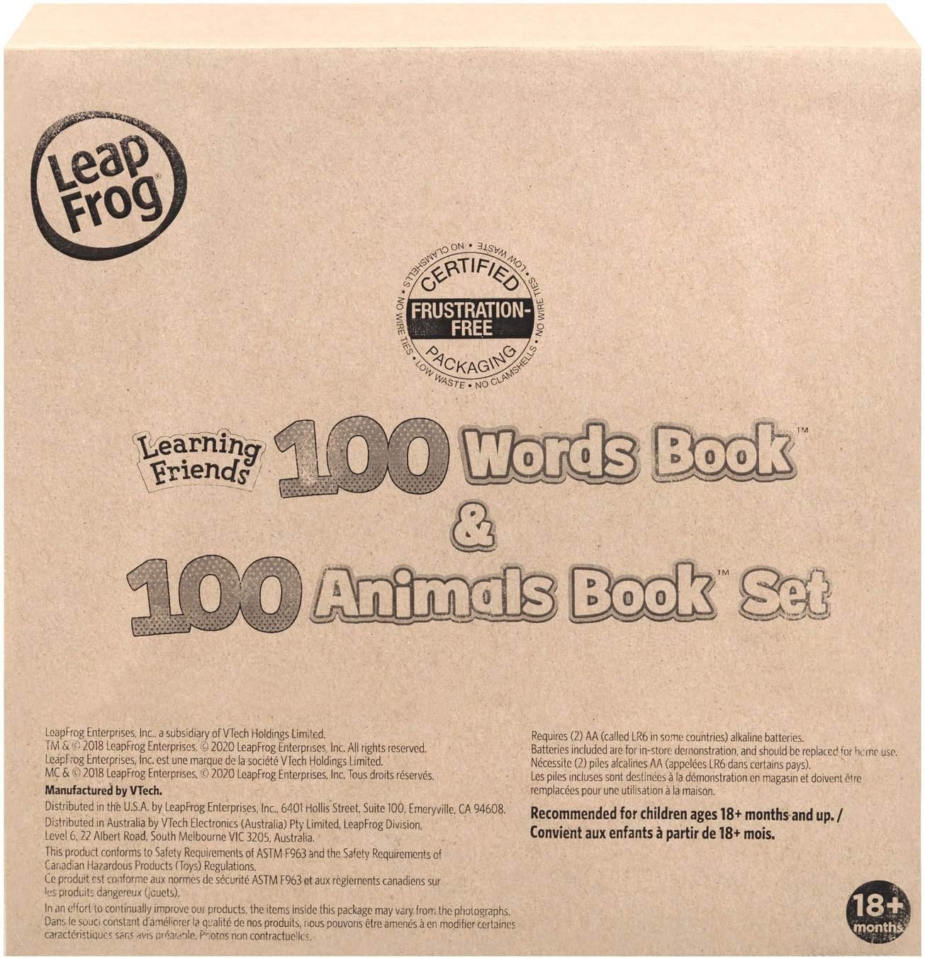 image:imageLeapFrog 100 Words and 100 Animals Book Set Frustration Free Packaging