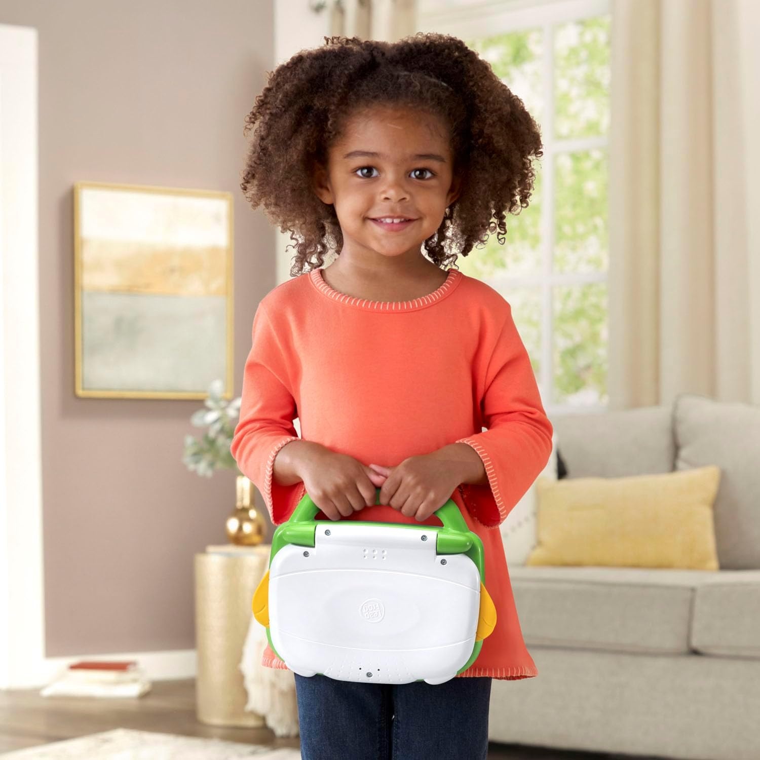 image:imageLeapFrog ABC and 123 Laptop for Preschoolers Ages 37 Years PinkGreen