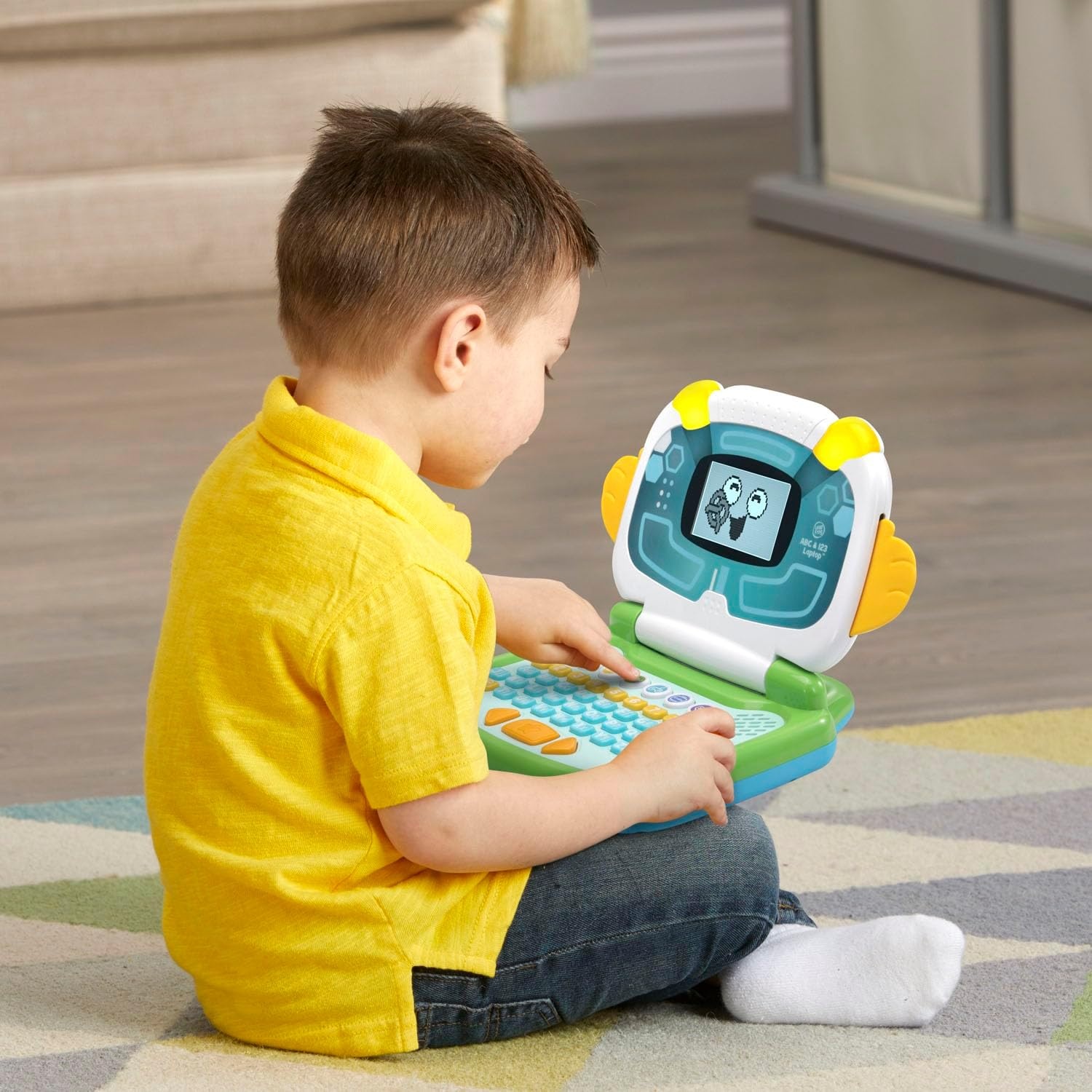 image:imageLeapFrog ABC and 123 Laptop for Preschoolers Ages 37 Years PinkGreen