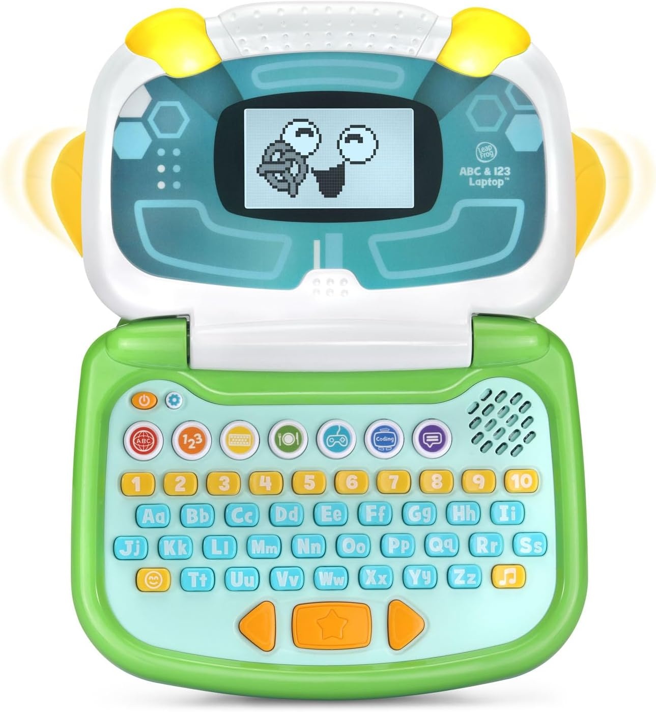image:imageLeapFrog ABC and 123 Laptop for Preschoolers Ages 37 Years PinkGreen