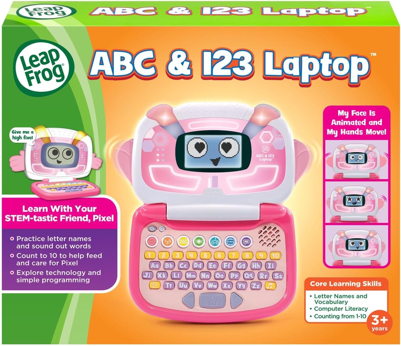 image:imageLeapFrog ABC and 123 Laptop for Preschoolers Ages 37 Years PinkPink
