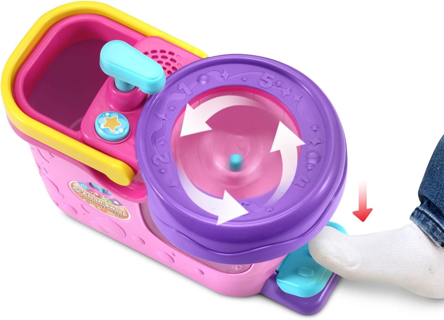 image:imageLeapFrog Clean Sweep Learning Caddy Kids Mop and Broom Cleaning Toy Set for Ages 35 BluePink