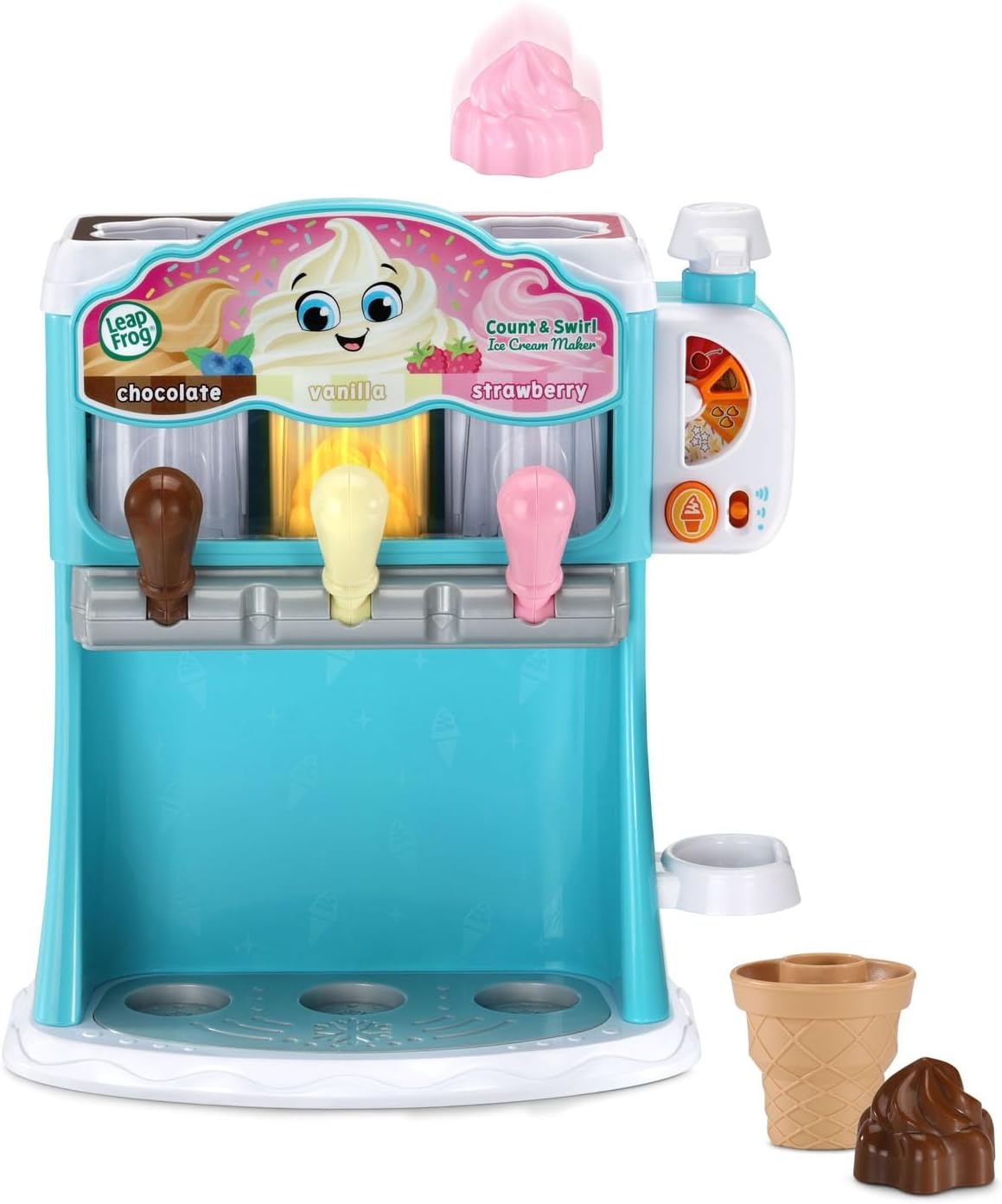 image:imageLeapFrog Count and Swirl Ice Cream Maker Playset for Kids PinkBlue