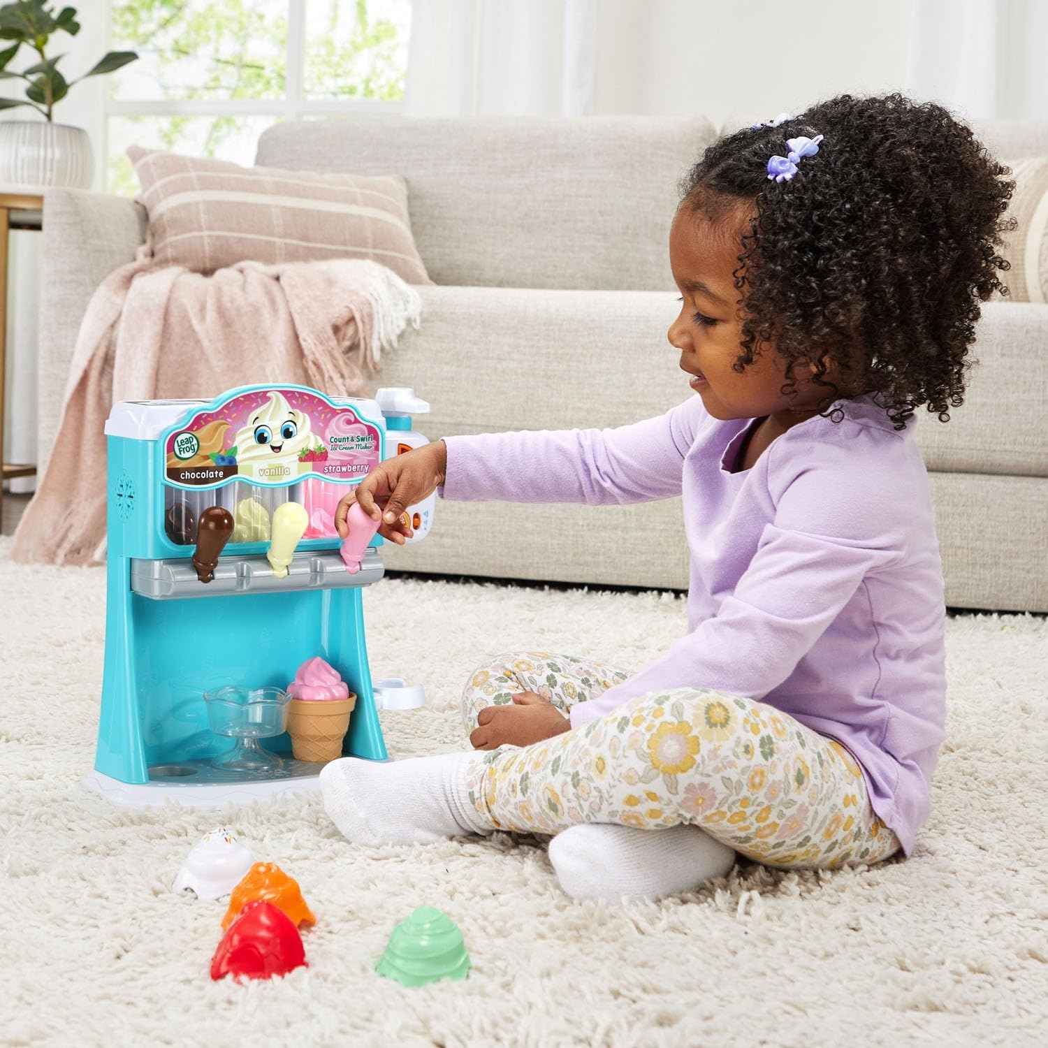 image:imageLeapFrog Count and Swirl Ice Cream Maker Playset for Kids PinkBlue