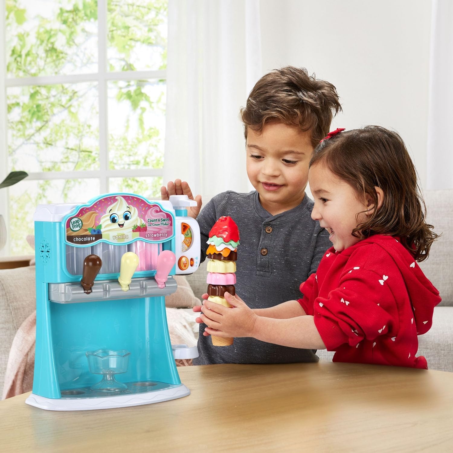 image:imageLeapFrog Count and Swirl Ice Cream Maker Playset for Kids PinkBlue
