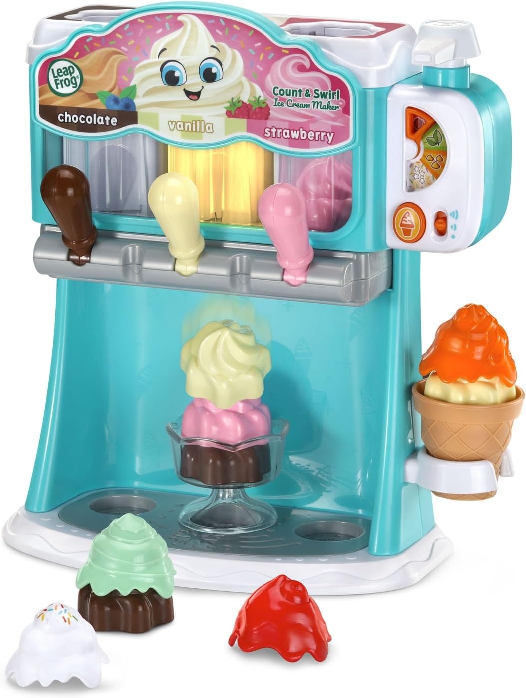 image:imageLeapFrog Count and Swirl Ice Cream Maker Playset for Kids PinkBlue