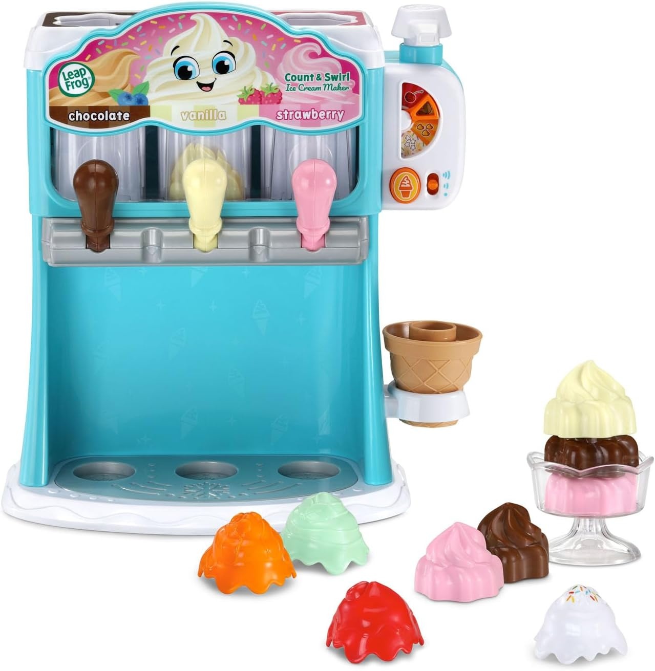 image:imageLeapFrog Count and Swirl Ice Cream Maker Playset for Kids PinkBlue