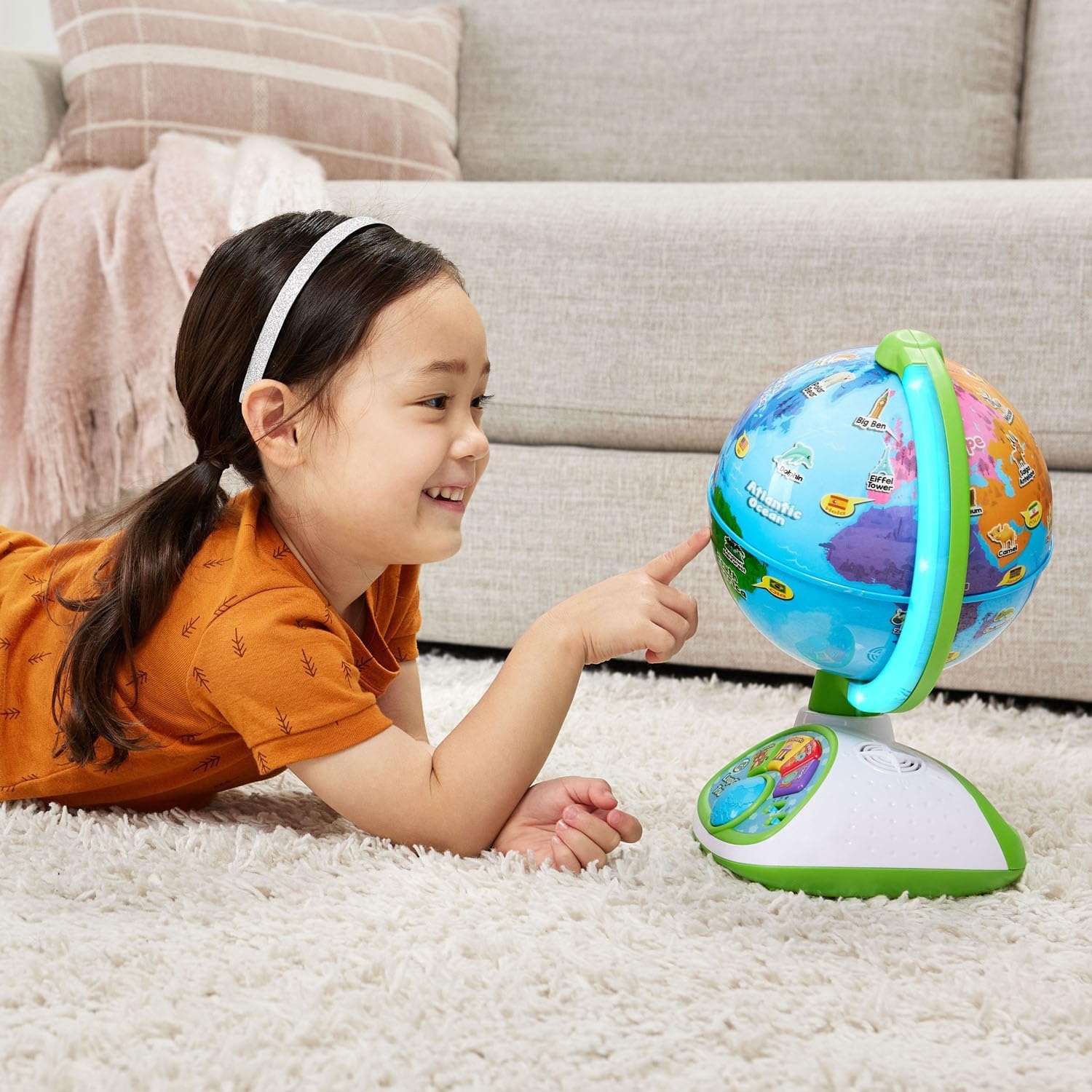 image:imageLeapFrog LeapGlobe LightUp and Touch Interactive Electronic Globe for Kids Exploration Toy for Ages 3 and Up