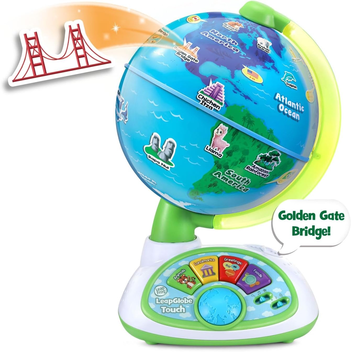 image:imageLeapFrog LeapGlobe LightUp and Touch Interactive Electronic Globe for Kids Exploration Toy for Ages 3 and Up