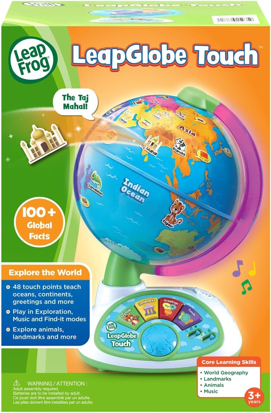 image:imageLeapFrog LeapGlobe LightUp and Touch Interactive Electronic Globe for Kids Exploration Toy for Ages 3 and Up