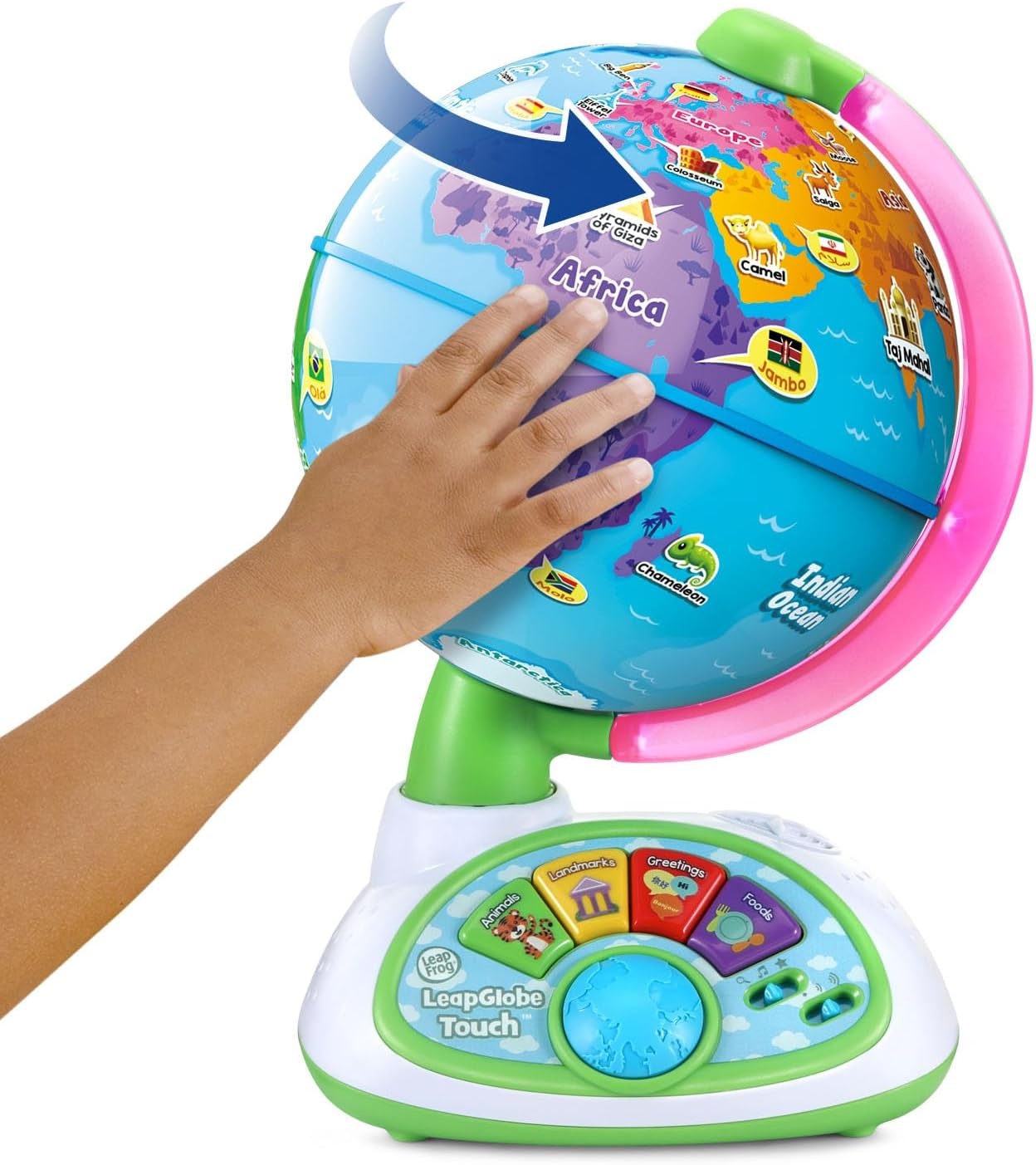 image:imageLeapFrog LeapGlobe LightUp and Touch Interactive Electronic Globe for Kids Exploration Toy for Ages 3 and Up