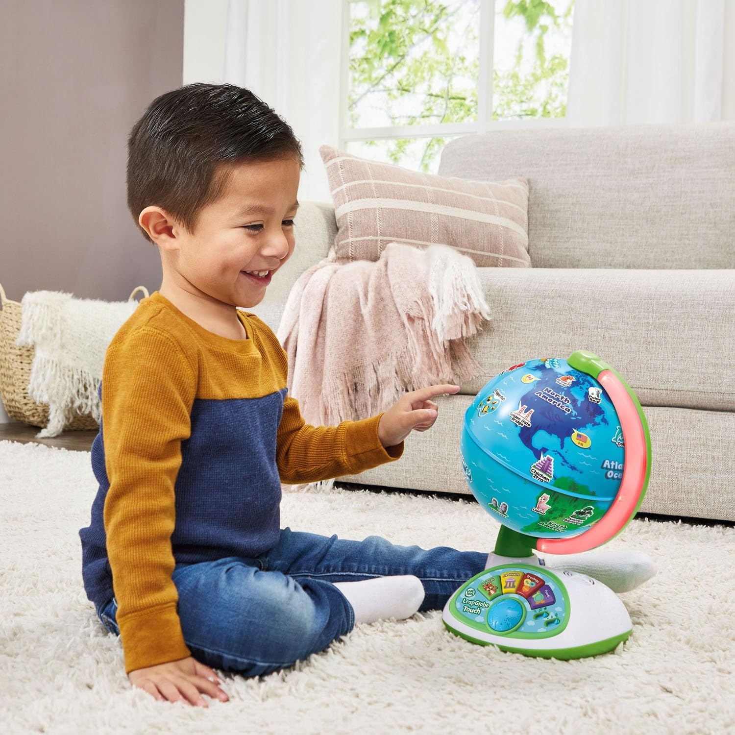 image:imageLeapFrog LeapGlobe LightUp and Touch Interactive Electronic Globe for Kids Exploration Toy for Ages 3 and Up