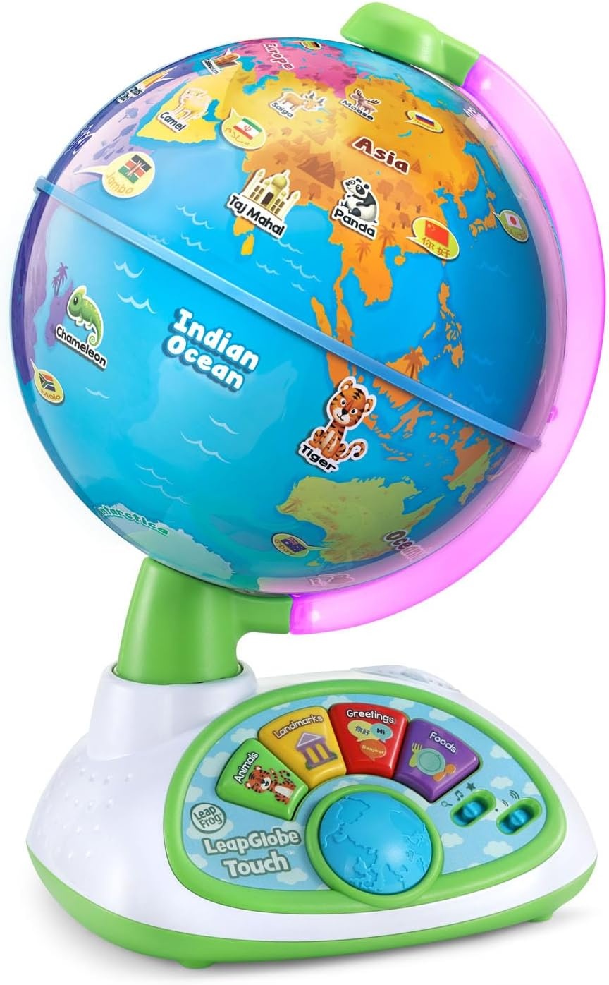 image:imageLeapFrog LeapGlobe LightUp and Touch Interactive Electronic Globe for Kids Exploration Toy for Ages 3 and Up